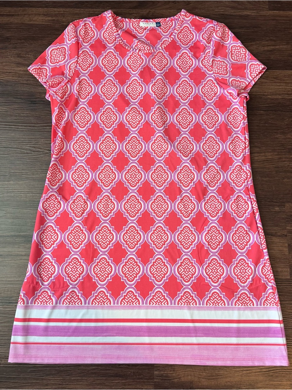 Cabana Life Dress Short Sleeve Shift UPF
Sun Protection Stretch Pockets Large